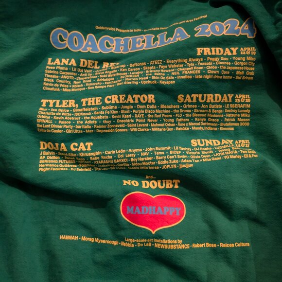 Madhappy x Coachella heart sweatshirt with lineup Brand new never worn zip up - Picture 2 of 3
